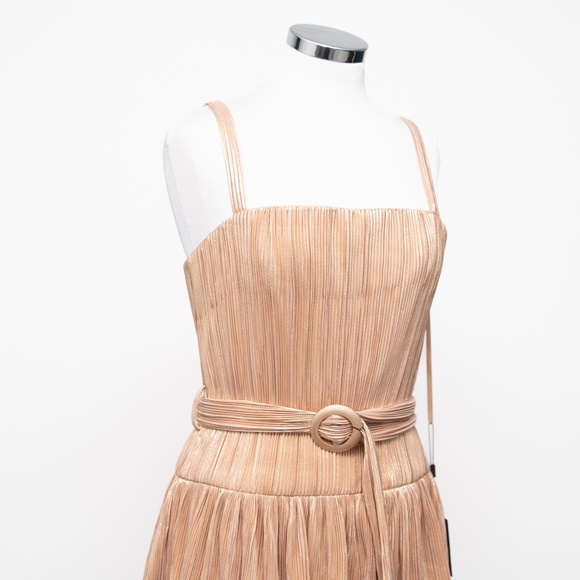 Mac Duggal -  Gold Ruffle Tiered Buckle Detail Dress - Picture 15 of 16